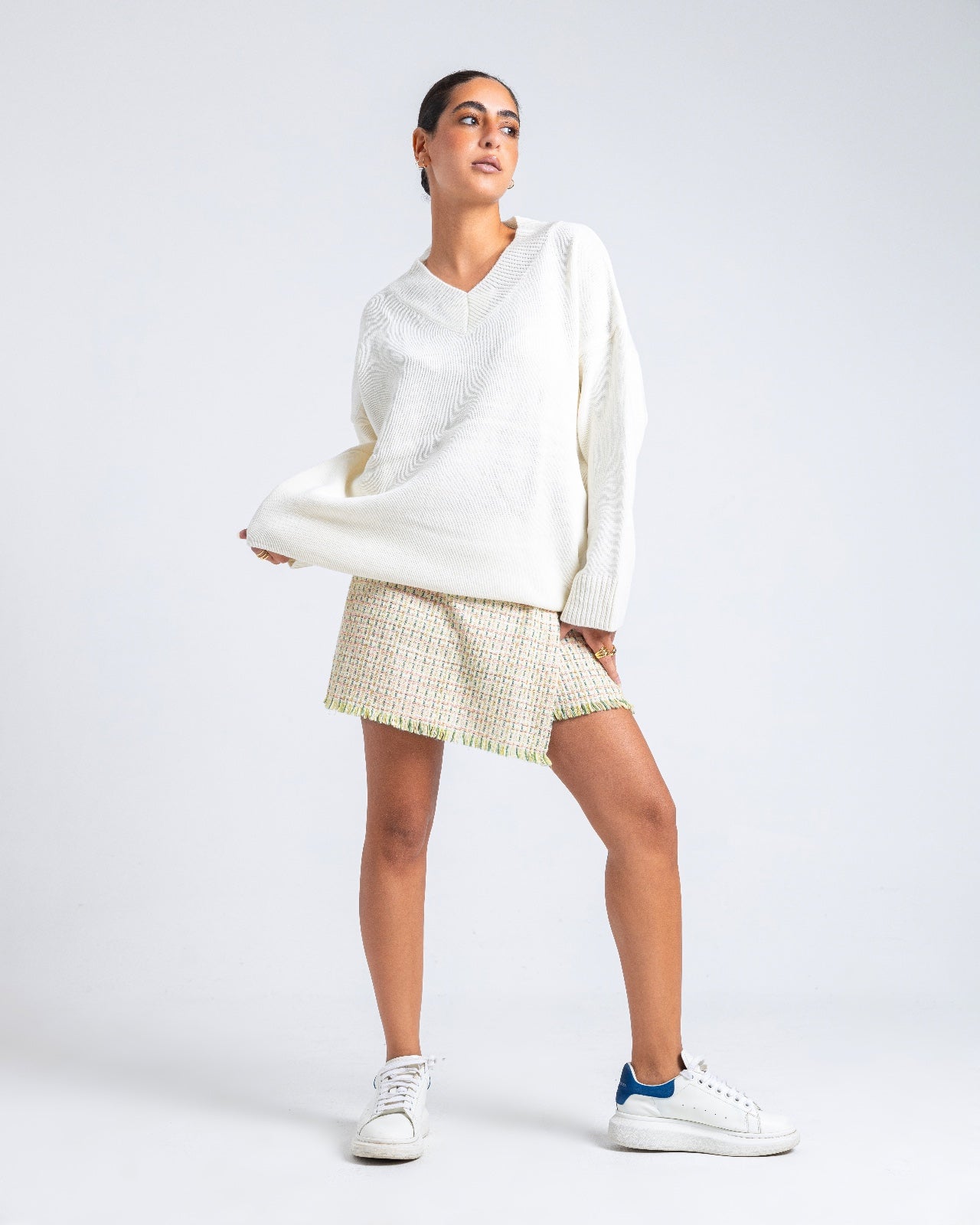 Knitted V-Neck Sweater